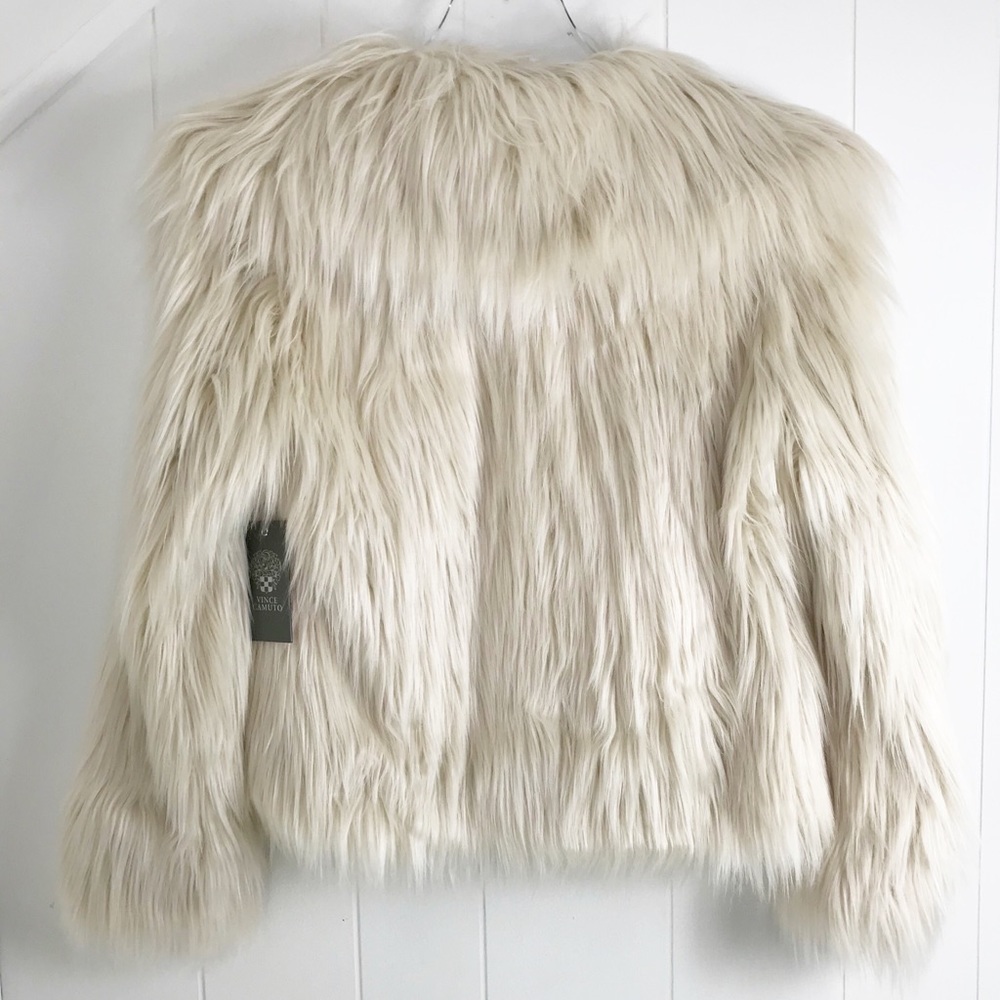 ❌SOLD❌VINCE CAMUTO Shaggy Faux Fox Fur Coat Jacket - Picture 10 of 16